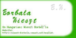 borbala wieszt business card